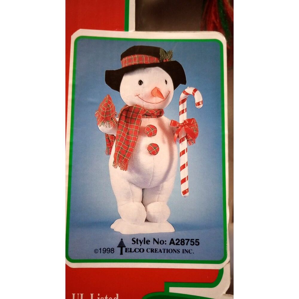 Telco Snowman Figure with Box 24" Tall Motion-ettes Animated Working order 1996